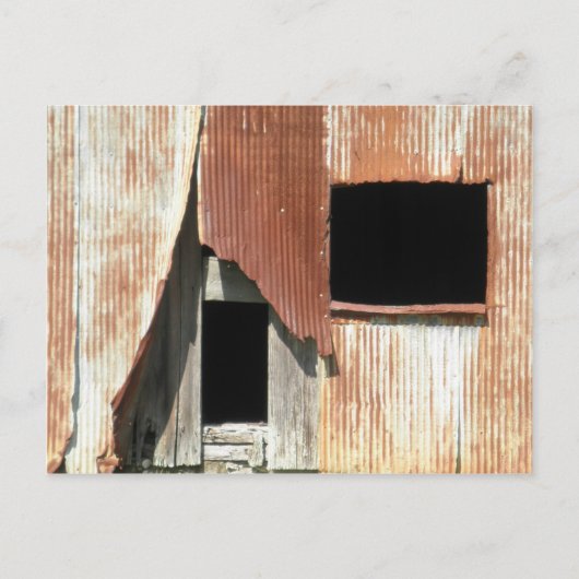 Zijkant van het oude raam van het Barn-gebouw Robu Briefkaart (Voorkant)