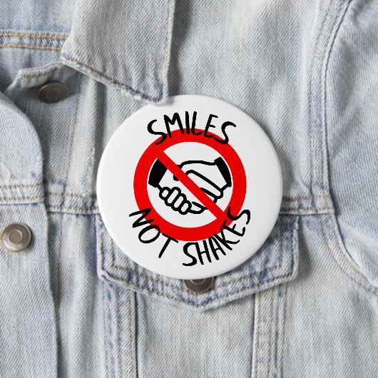 Zijlen niet Schaduwen Geen handschudden Ronde Button 4,0 Cm (In situ)