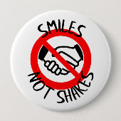 Zijlen niet Schaduwen Geen handschudden Ronde Button 4,0 Cm (Voorkant)