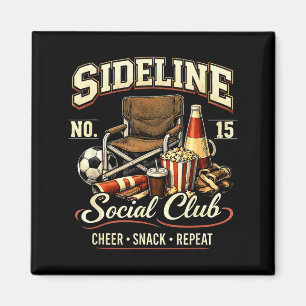 Zijlijn Sociale Club Cheer Snack Herhaal Voetbal M Magneet