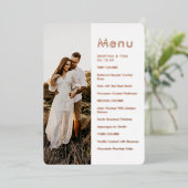 Zijmenu Echt Folie Uitnodiging (Staand Voorkant)