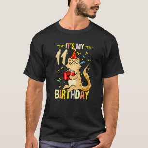 Zijn 11e verjaardag met drakenhagedis t-shirt
