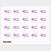 Zijn 21ste verjaardag (Kus) Ronde Sticker (Vel)