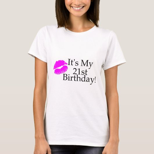 Zijn 21ste verjaardag (Kus) T-shirt (Voorkant)