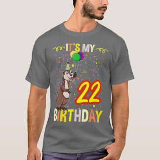 Zijn 22e verjaardag Zee Otter T-shirt
