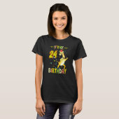 Zijn 24e verjaardag Giraffe Dabbing T-shirt (Voorkant volledig)