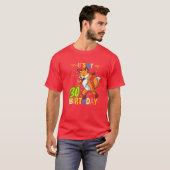 Zijn 30e verjaardag Dabbing Fox T-shirt (Voorkant volledig)