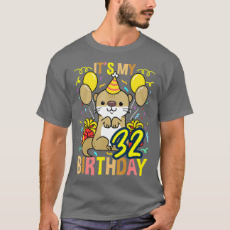 Zijn 32e verjaardag Otter T-shirt