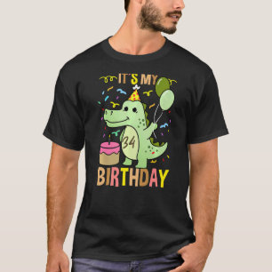 Zijn 34e verjaardag krokodille Alligator T-shirt