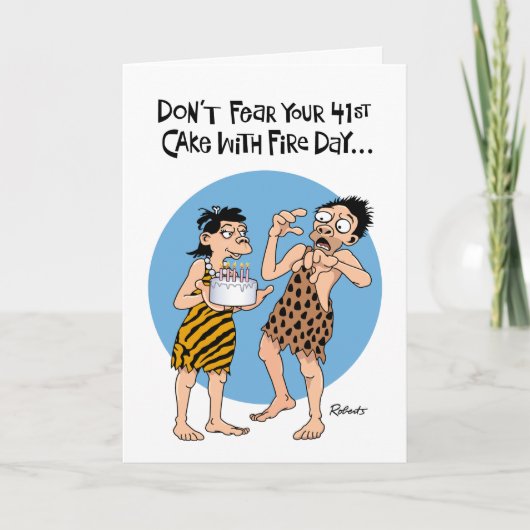 Zijn 41ste Birthday Kaart (Voorkant)