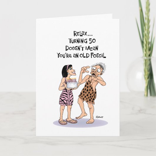 Zijn 50e verjaardag Wenskaart Kaart (Voorkant)