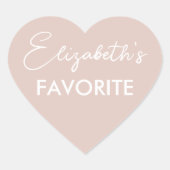 Zijn aangepaste en haar favoriete bruiloft hart sticker (Voorkant)