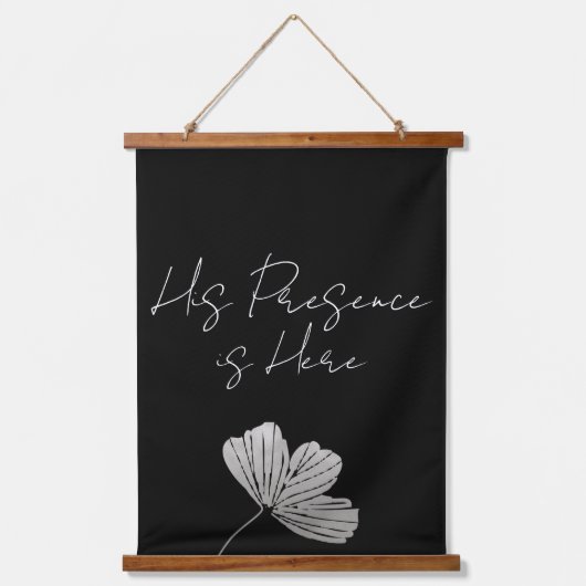 Zijn aanwezigheid is hier botanische bijbelkunstsc hangend wandkleed (Voorkant)