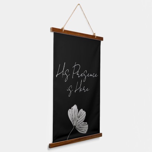 Zijn aanwezigheid is hier botanische bijbelkunstsc hangend wandkleed (Gebogen)