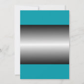 Zijn aftredingspartij Black Blauwgroen Modern Kaart (Achterkant)