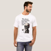 Zijn afwezigheid heeft mijn botten gotische skelet t-shirt (Voorkant volledig)