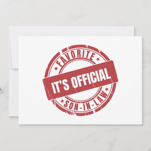 Zijn ambtenaar is de favoriete zoon in de wet kaart (Voorkant)