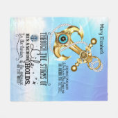 Zijn anker heeft een sterke blauwe oceaan fleece deken (Voorkant (Horizontaal))