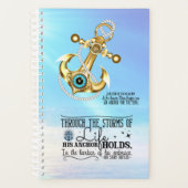 Zijn anker houdt de blauwe oceaan vast planner (Voorkant)