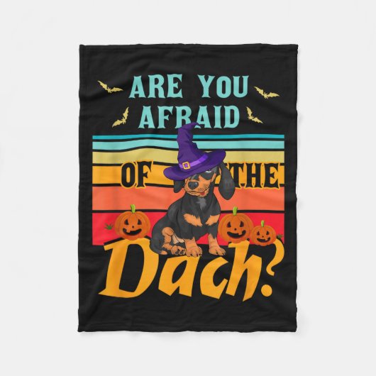 Zijn bang voor de Dach grappige Das hond Fleece Deken (Voorkant)
