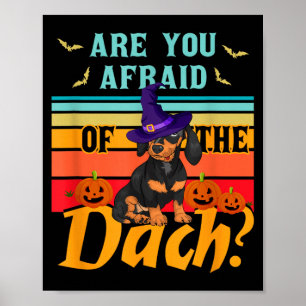 Zijn bang voor de Dach grappige Das hond Poster