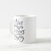 Zijn barmhartigheden zijn de Mok van de Nieuwe Sch (Voorkant links)