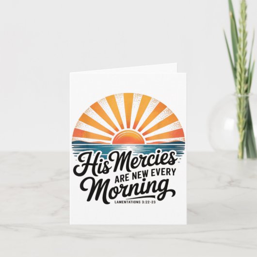 Zijn barmhartigheden zijn elke morgen nieuw Klaagl Kaart (Voorkant)