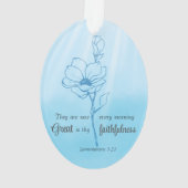 Zijn barmhartigheden zijn elke ochtend nieuw in he ornament (achterkant)