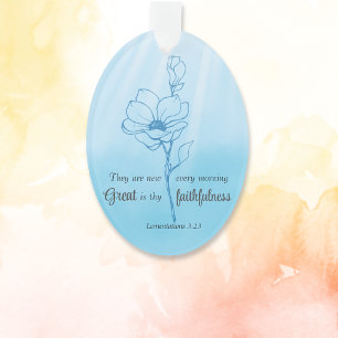 Zijn barmhartigheden zijn elke ochtend nieuw in he ornament