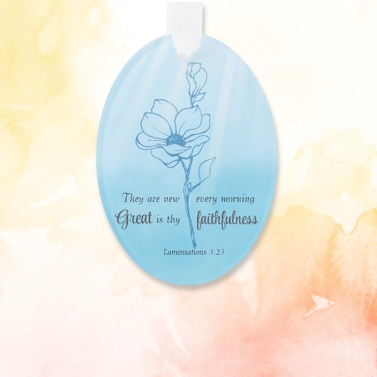 Zijn barmhartigheden zijn elke ochtend nieuw in he ornament