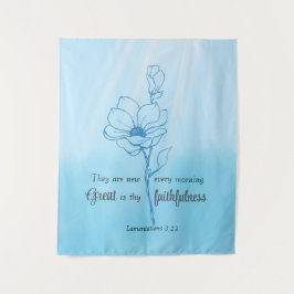 Zijn barmhartigheden zijn elke ochtend nieuw in he wandkleed