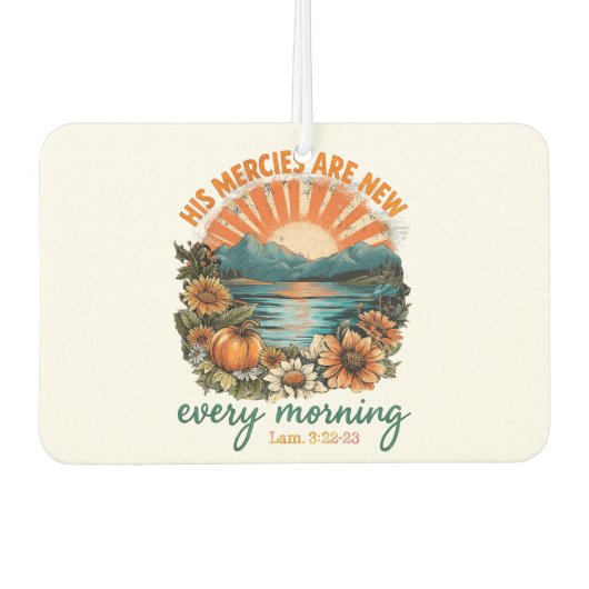 Zijn barmhartigheden zijn nieuw... luchtverfrisser (Voorkant)