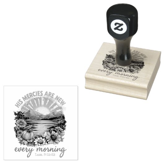 Zijn barmhartigheden zijn nieuw... rubberstempel (Gestempeld)