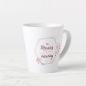 Zijn barmhartigheid is een nieuw Inspirerend gesch Latte Mok (Rechterhoek)