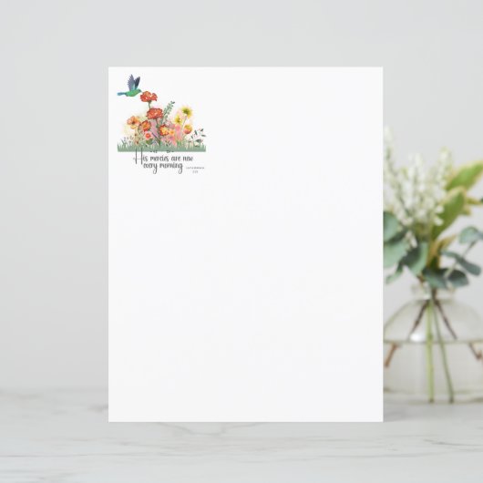 Zijn barmhartigheid is elke dag nieuw (Staand voorkant)