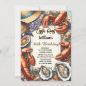 Zijn Beach Seafood parel oester gebraden 30e verja Kaart (Voorkant)