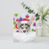 Zijn begin om een partij zoals Kerstmis te kijken Feestdagenkaart (Staand voorkant)