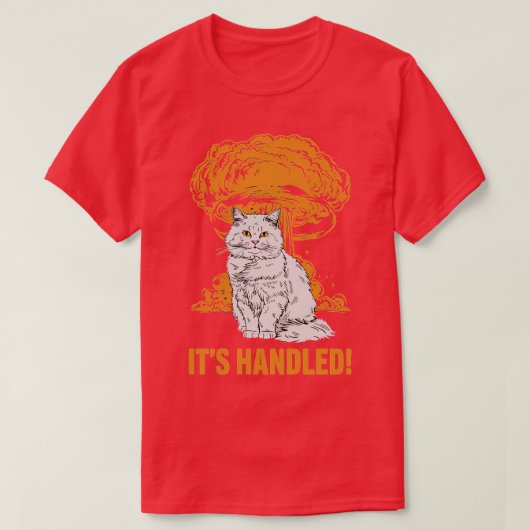 ZIJN BEHANDELDE KAT T-SHIRT (Design voorkant)