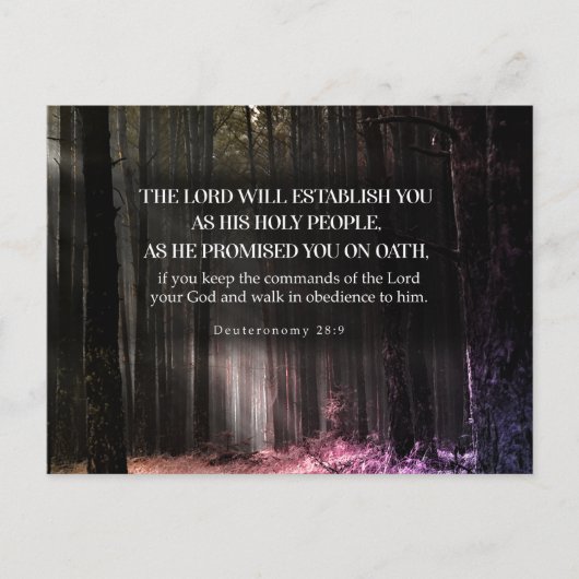 Zijn belofte (Deuteronomie 28:9) Briefkaart (Voorkant)