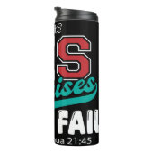 Zijn beloften mislukken nooit thermosbeker (Geroteerd rechts)