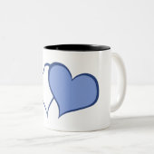 Zijn BETERE HALF hij+HE (1 van 2) Tweekleurige Koffiemok (Voorkant rechts)