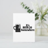 Zijn bier 30 ergens briefkaart (Staand voorkant)