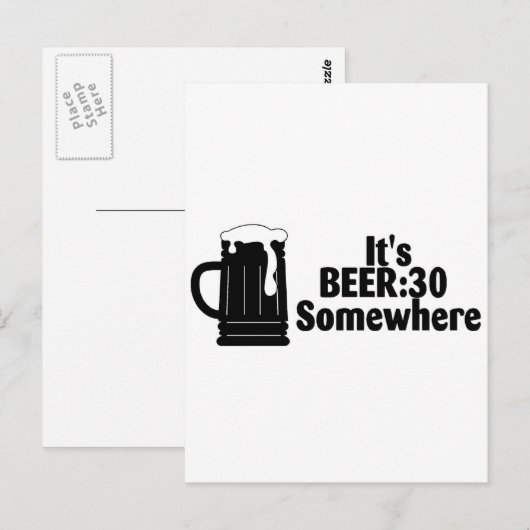 Zijn bier 30 ergens briefkaart (Voorkant / Achterkant)