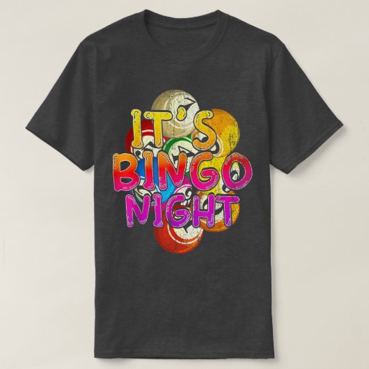 Zijn Bingo Night Bingo Player Lottery Gambling Col T-shirt (Design voorkant)