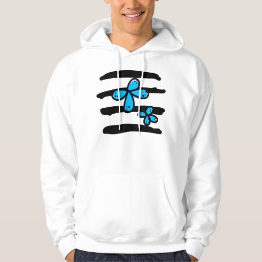 Zijn blauw hoodie (Voorkant)