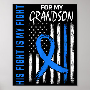 Zijn blauwe strijd is mijn strijd tegen diabetes b poster