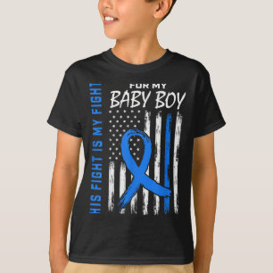 Zijn blauwe strijd is mijn strijd tegen diabetes b t-shirt