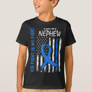 Zijn blauwe strijd is mijn strijd tegen diabetes b t-shirt