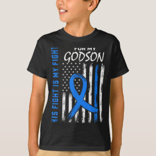 Zijn blauwe strijd is mijn strijd tegen diabetes b t-shirt
