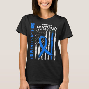 Zijn blauwe strijd is mijn strijd tegen diabetes b t-shirt